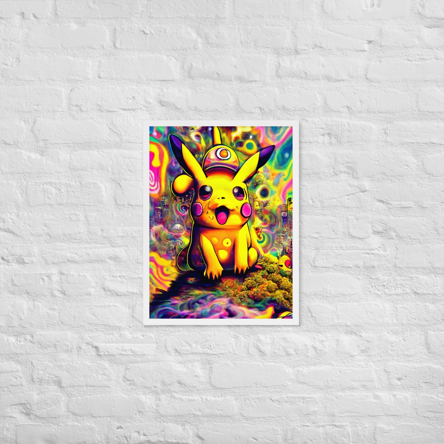 Pikachu Trip 1.0 Framed photo paper poster