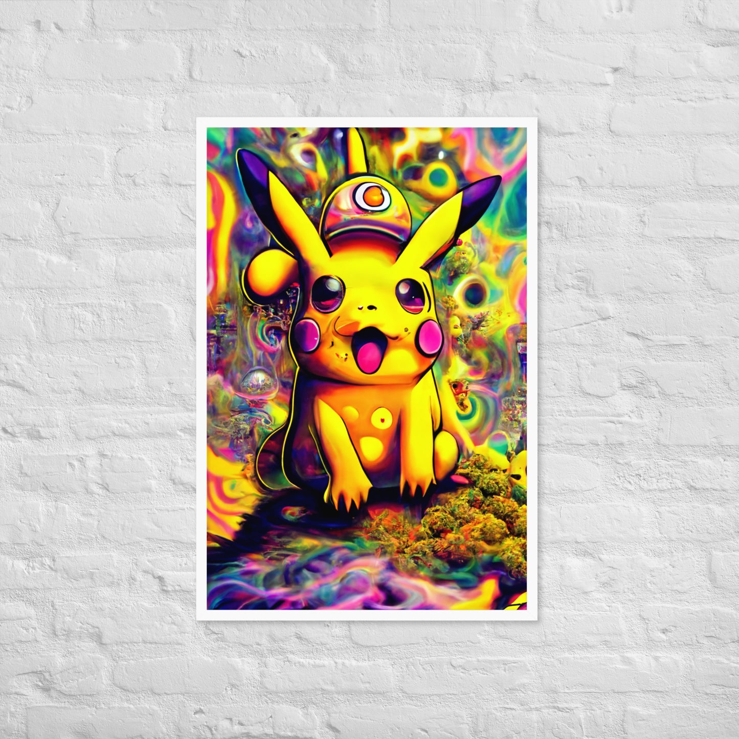 Pikachu Trip 1.0 Framed photo paper poster