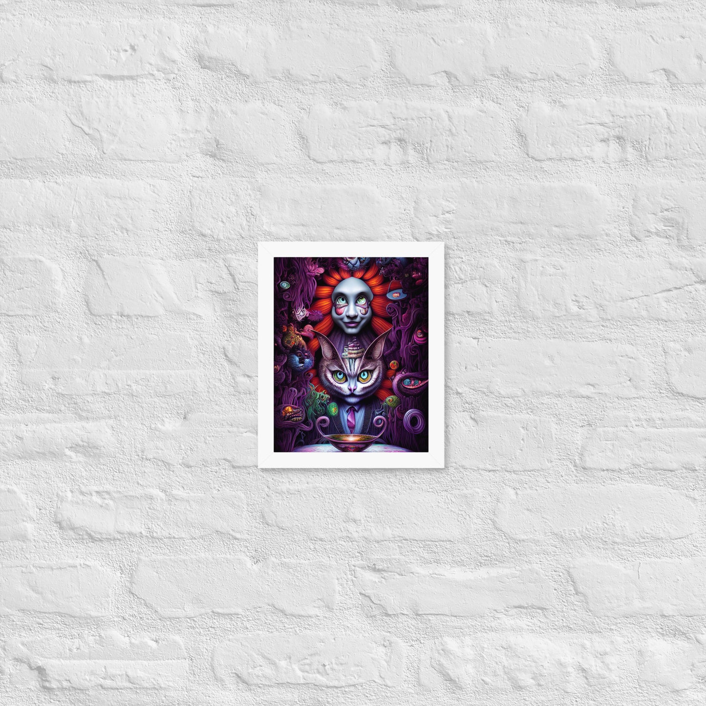 Cheshire Cat in Wonderland 1.0 Framed photo paper poster