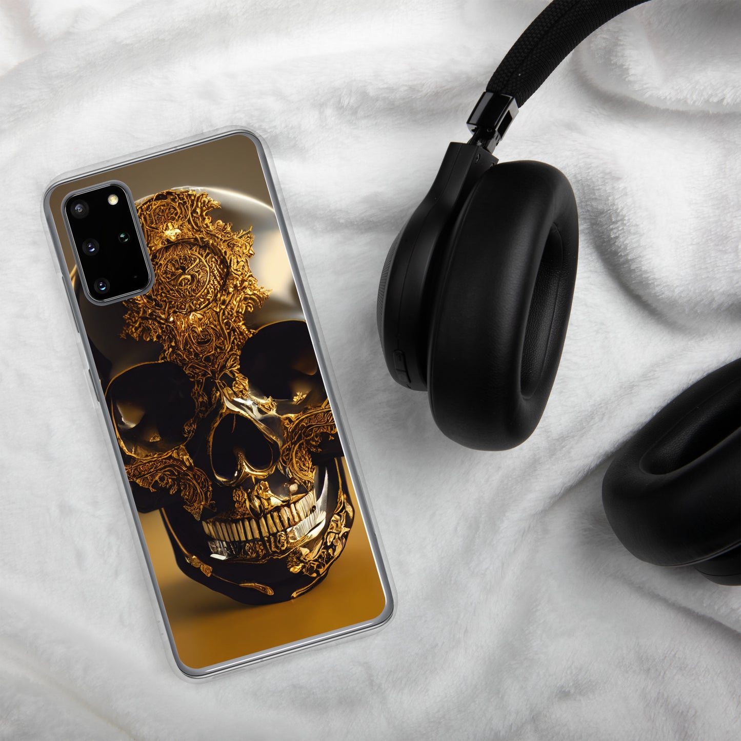 Obsidian Skull Gilded in Gold 1.0 Samsung Case