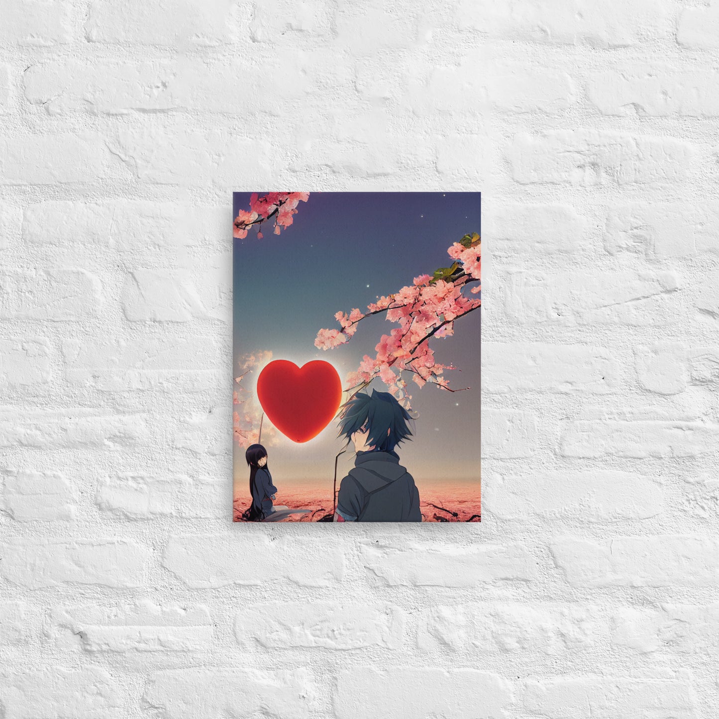 Anime love 1.0 Thin Canvas Wall Art
