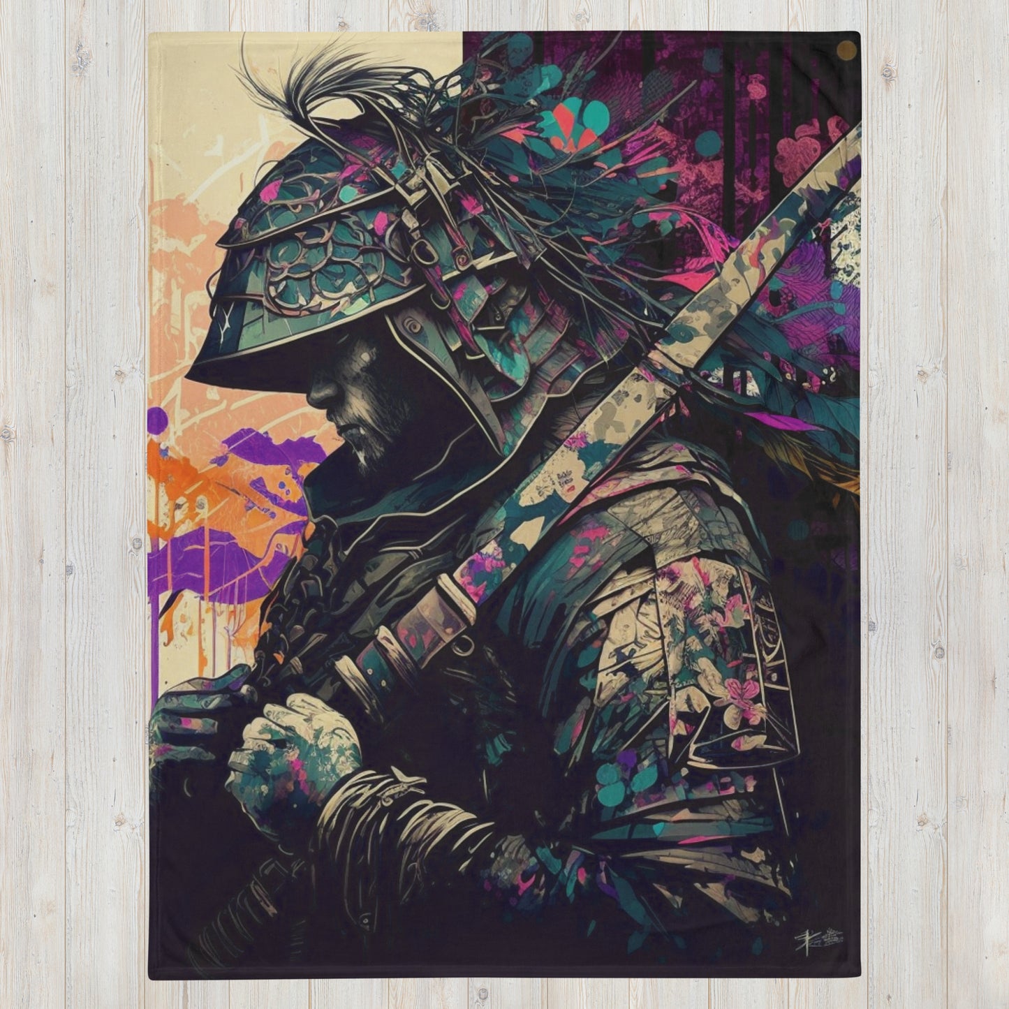 Djpunk Samurai 1.0 Throw Blanket