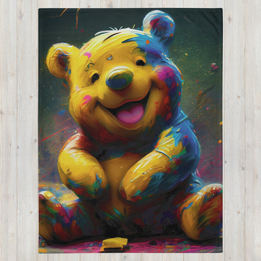 Paint Bear 1.0 Throw Blanket