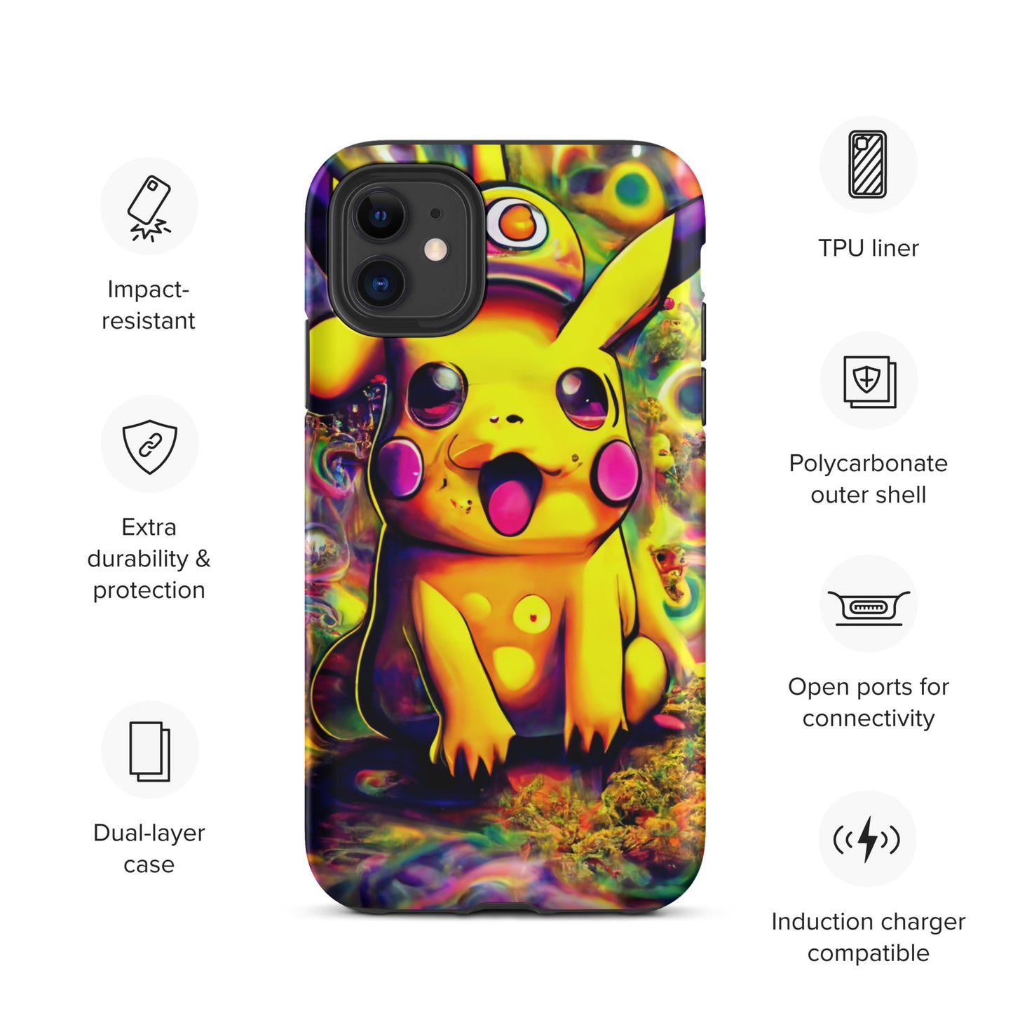 Pikachu Trip 1.0 Tough iPhone case