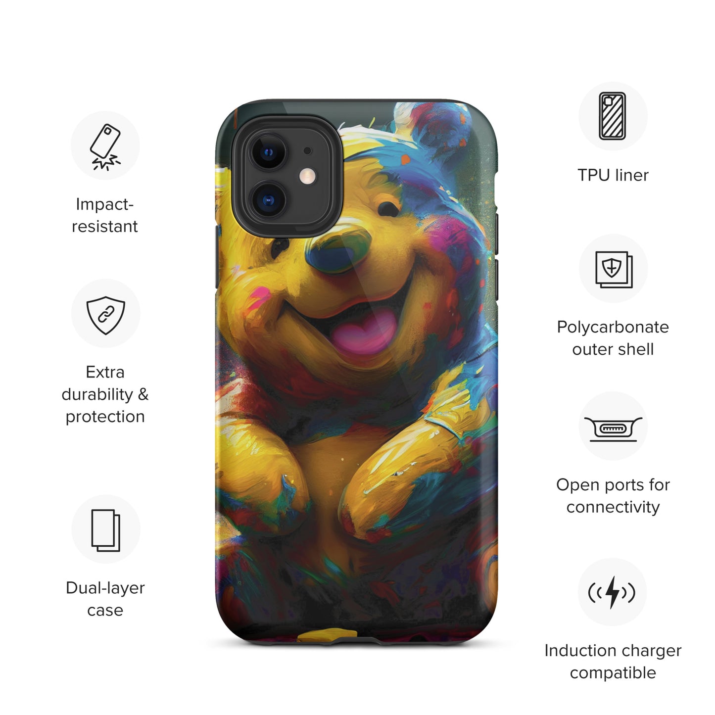 Paint Bear 1.0 Tough iPhone case