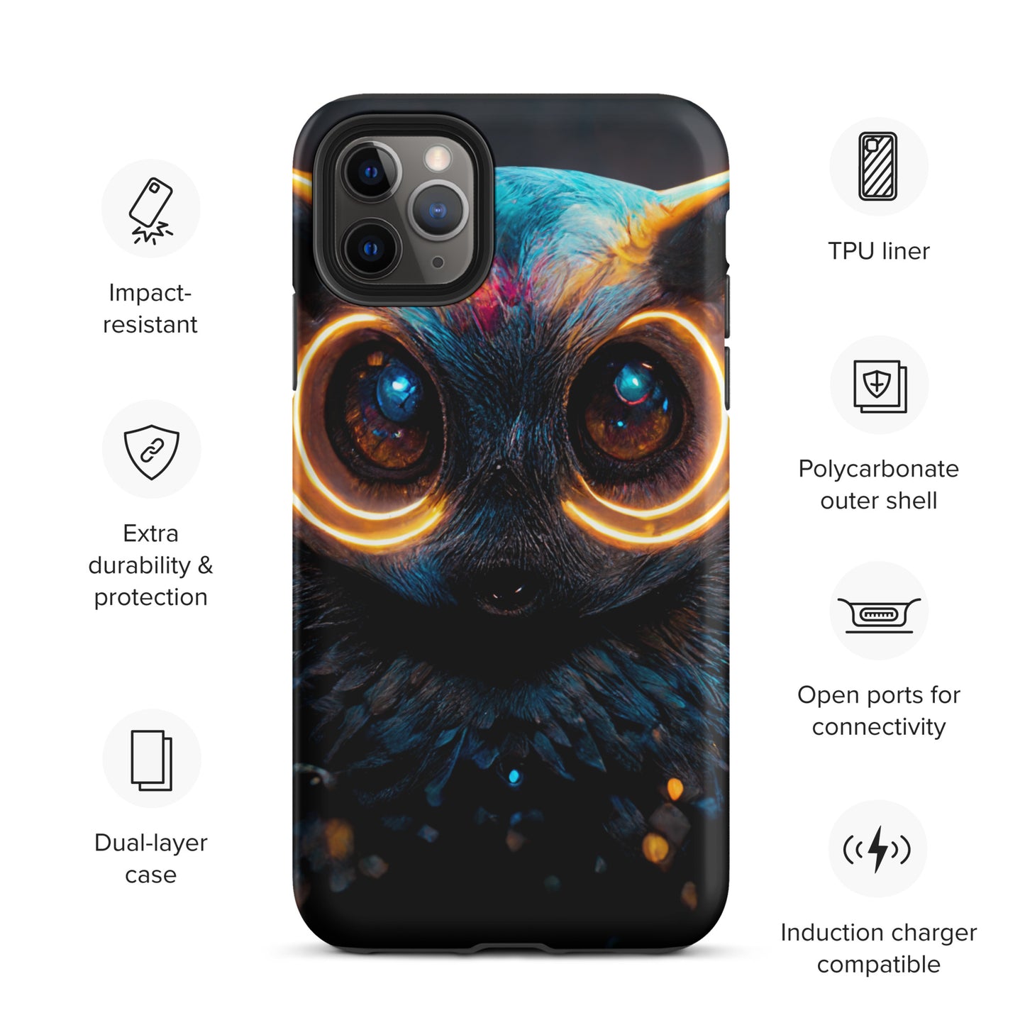 Electro Owl 1.0 Tough iPhone case