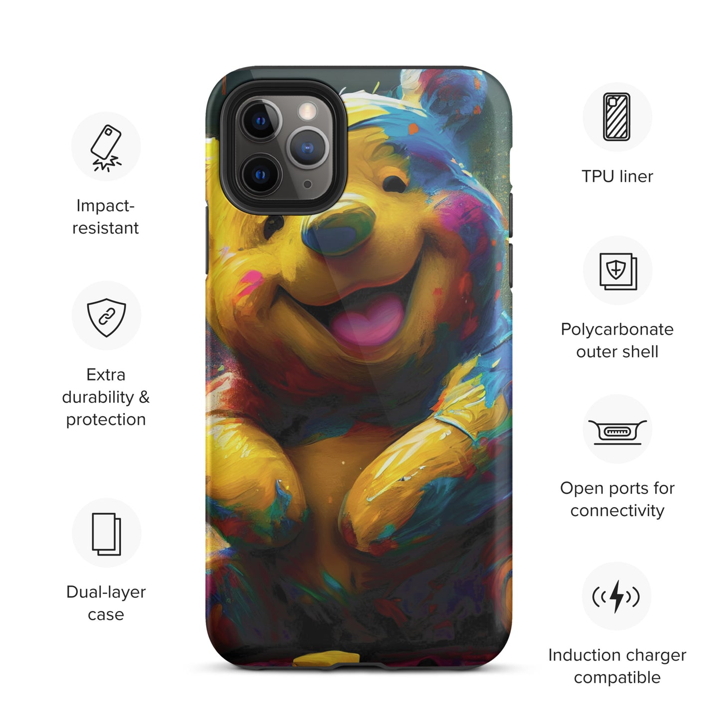 Paint Bear 1.0 Tough iPhone case