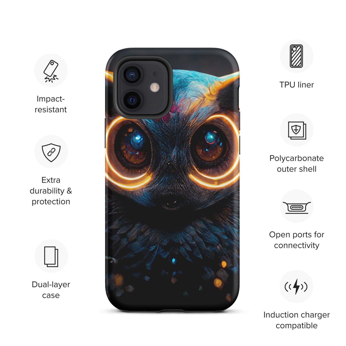 Electro Owl 1.0 Tough iPhone case