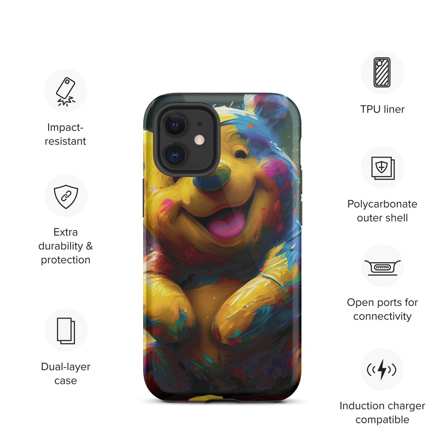 Paint Bear 1.0 Tough iPhone case