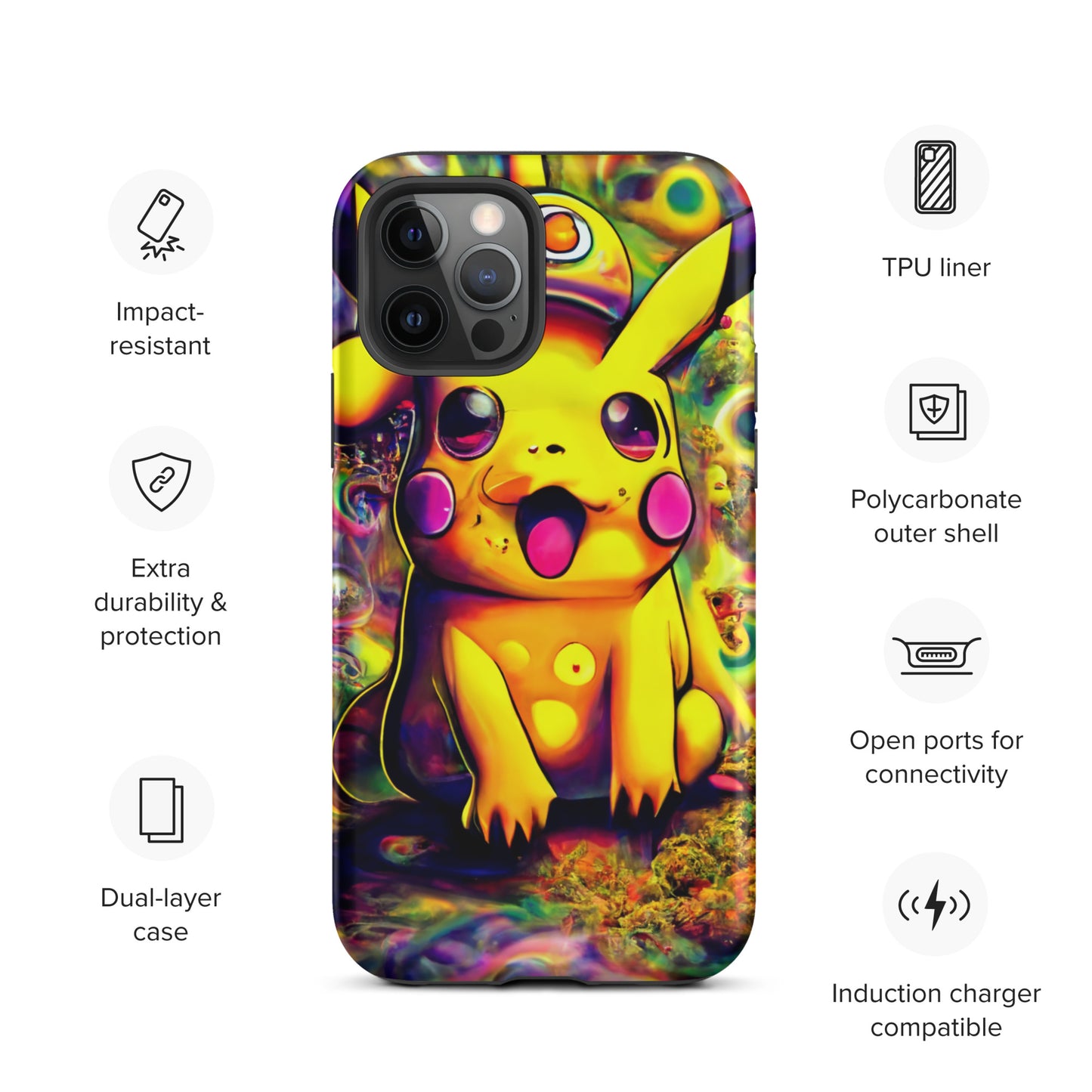 Pikachu Trip 1.0 Tough iPhone case
