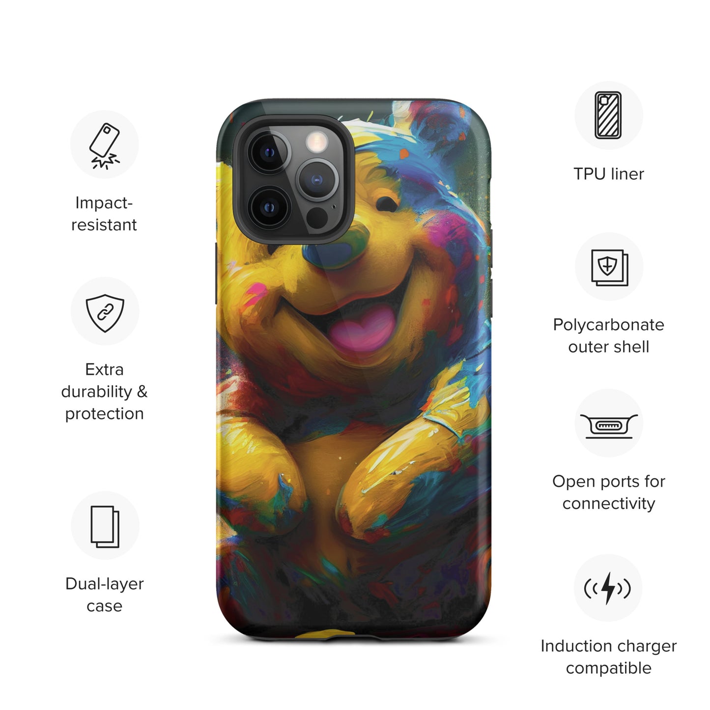 Paint Bear 1.0 Tough iPhone case