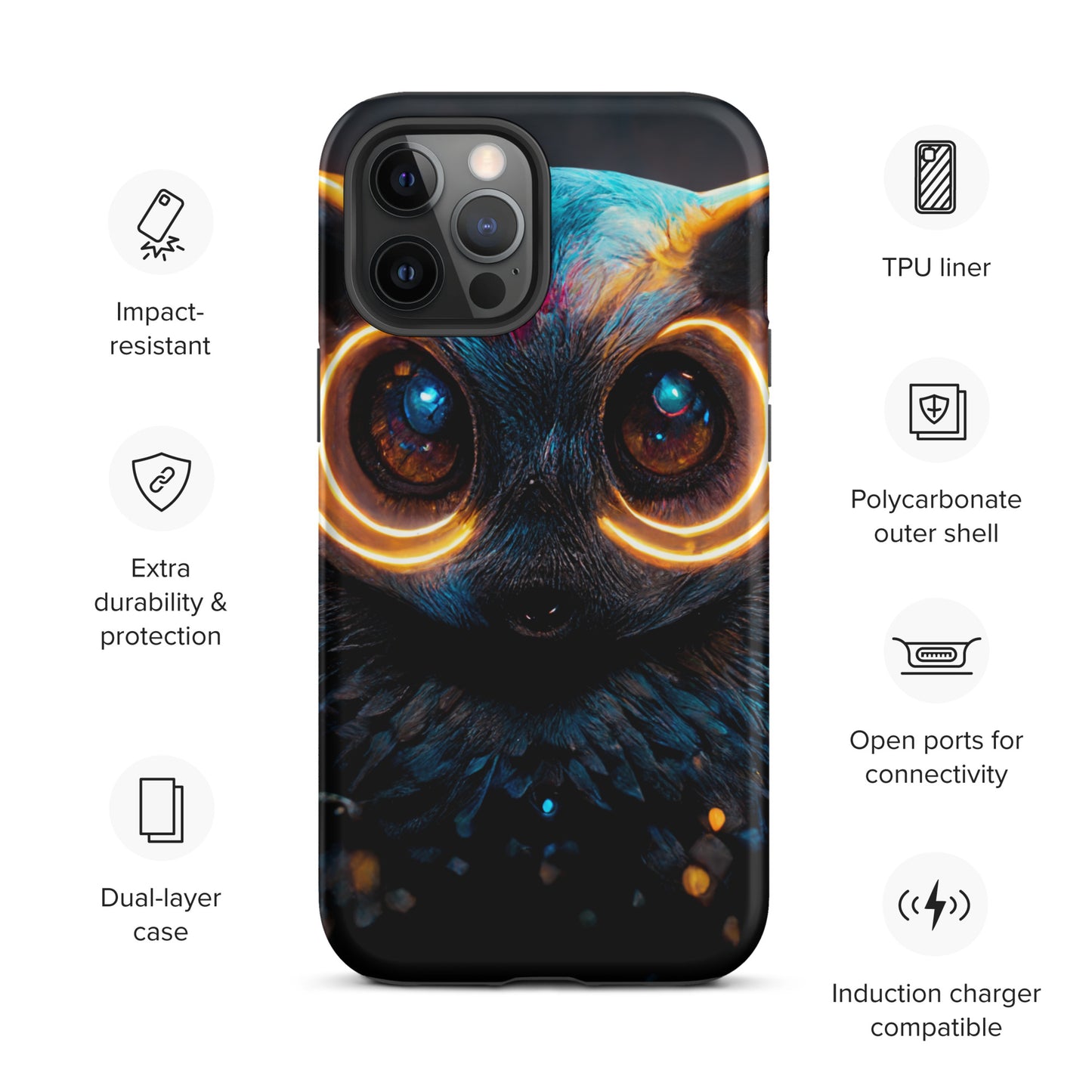 Electro Owl 1.0 Tough iPhone case