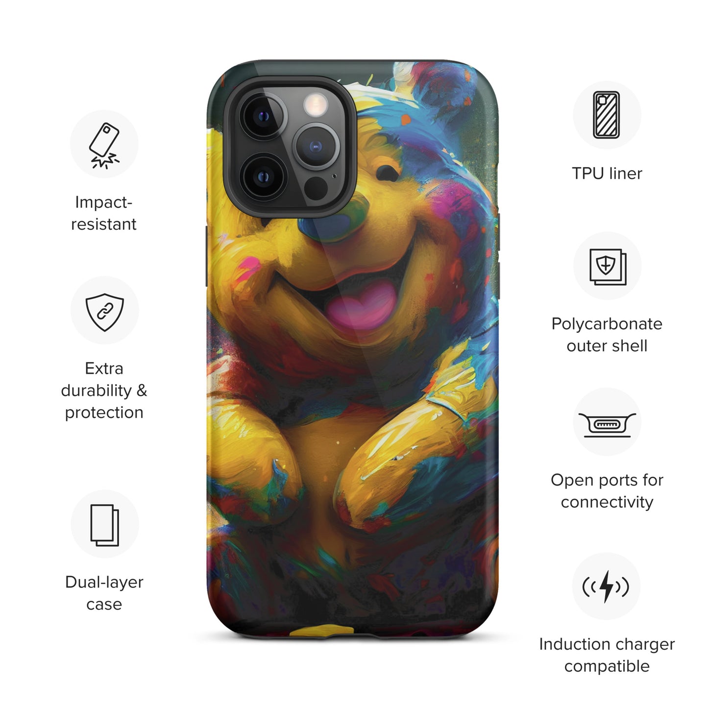 Paint Bear 1.0 Tough iPhone case