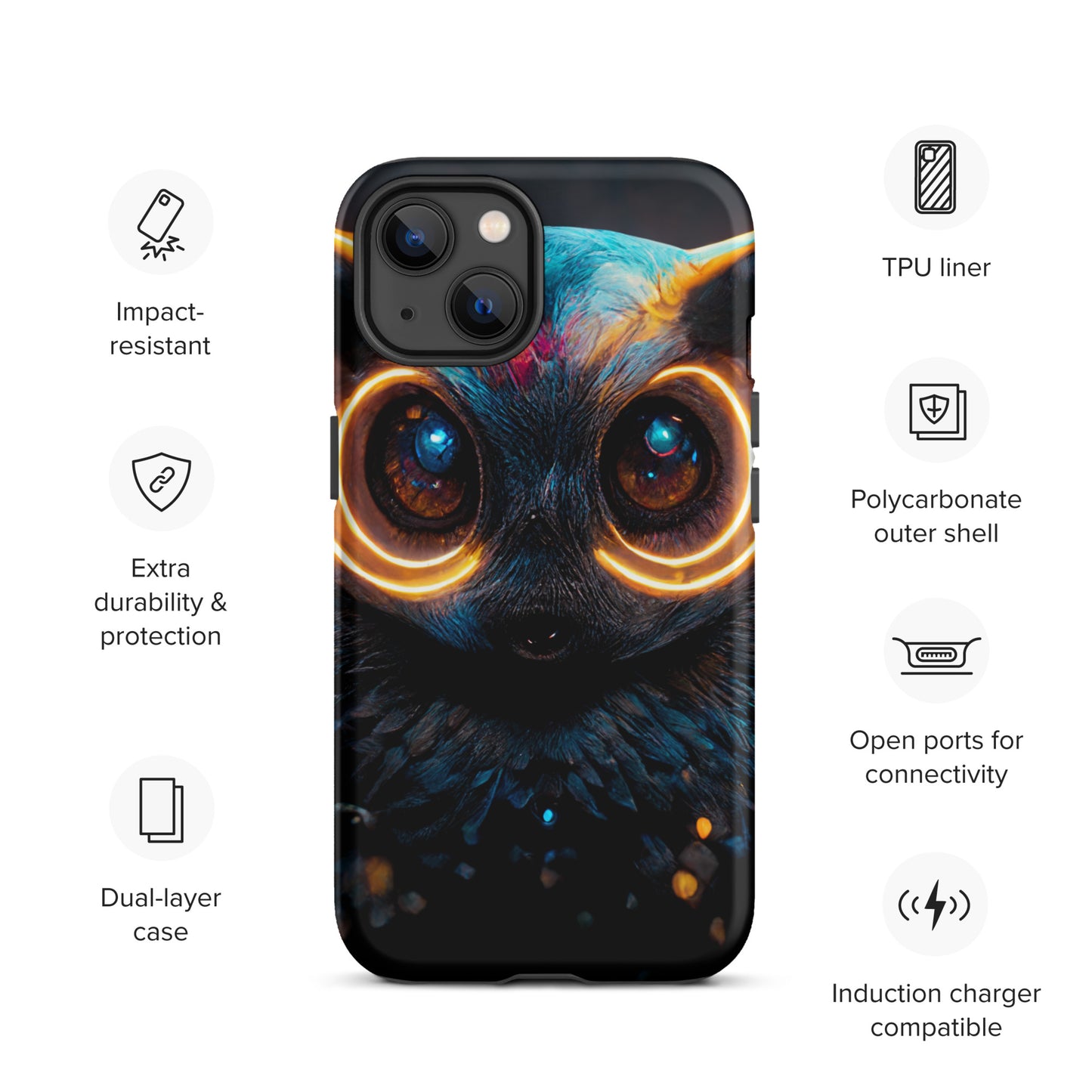 Electro Owl 1.0 Tough iPhone case