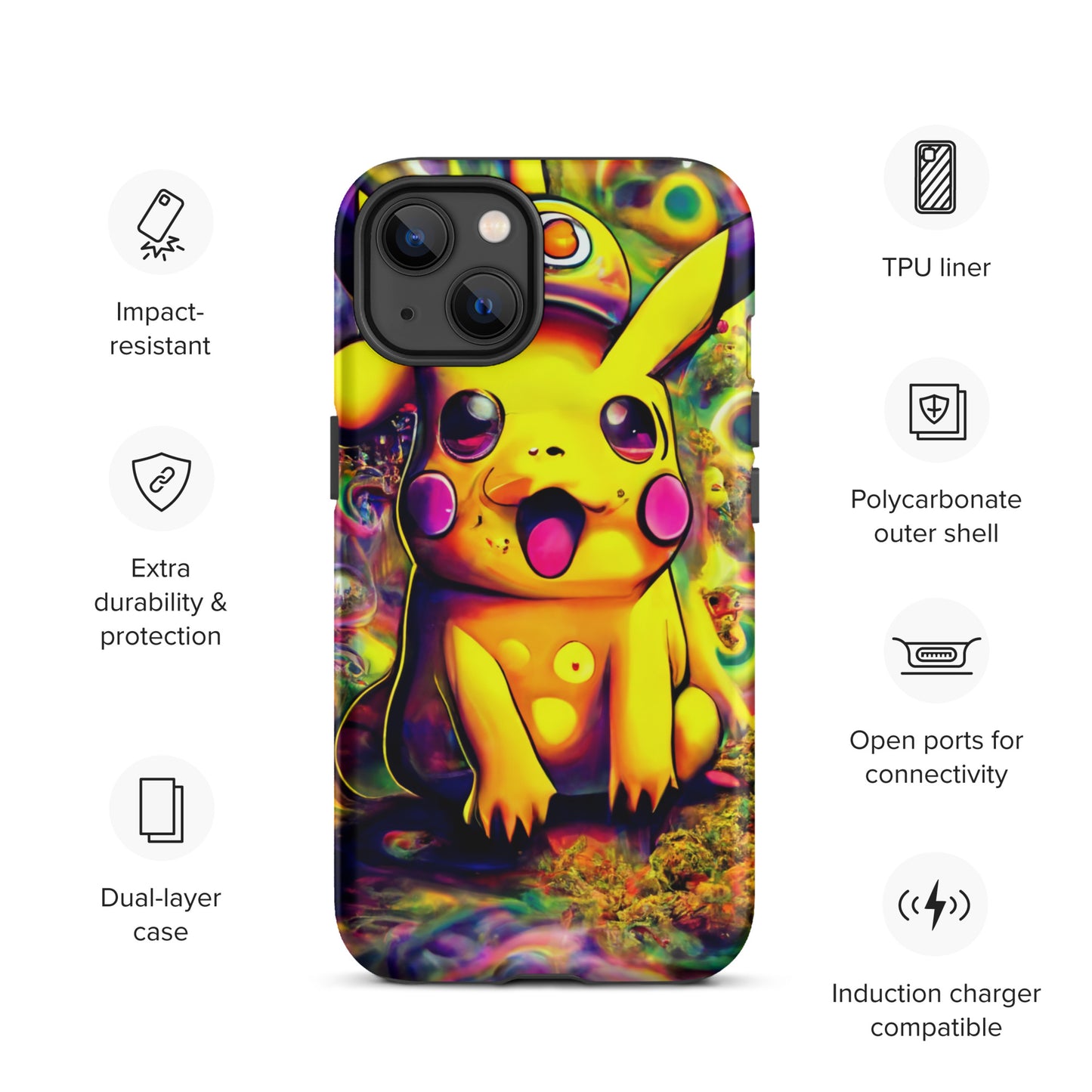 Pikachu Trip 1.0 Tough iPhone case