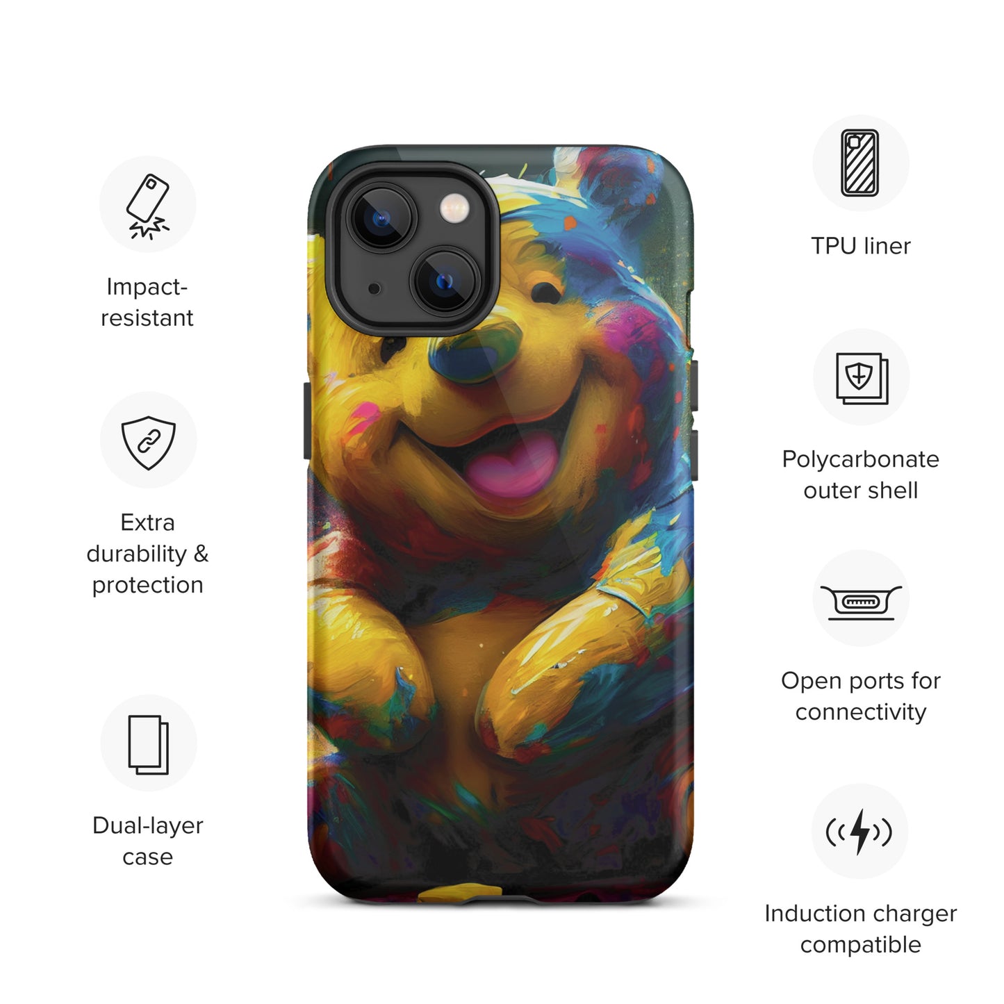 Paint Bear 1.0 Tough iPhone case