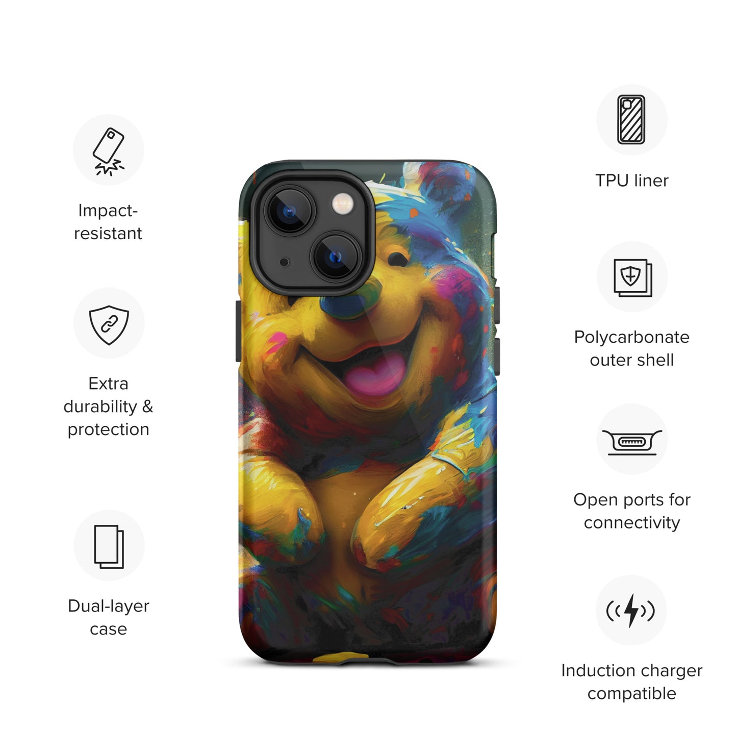 Paint Bear 1.0 Tough iPhone case