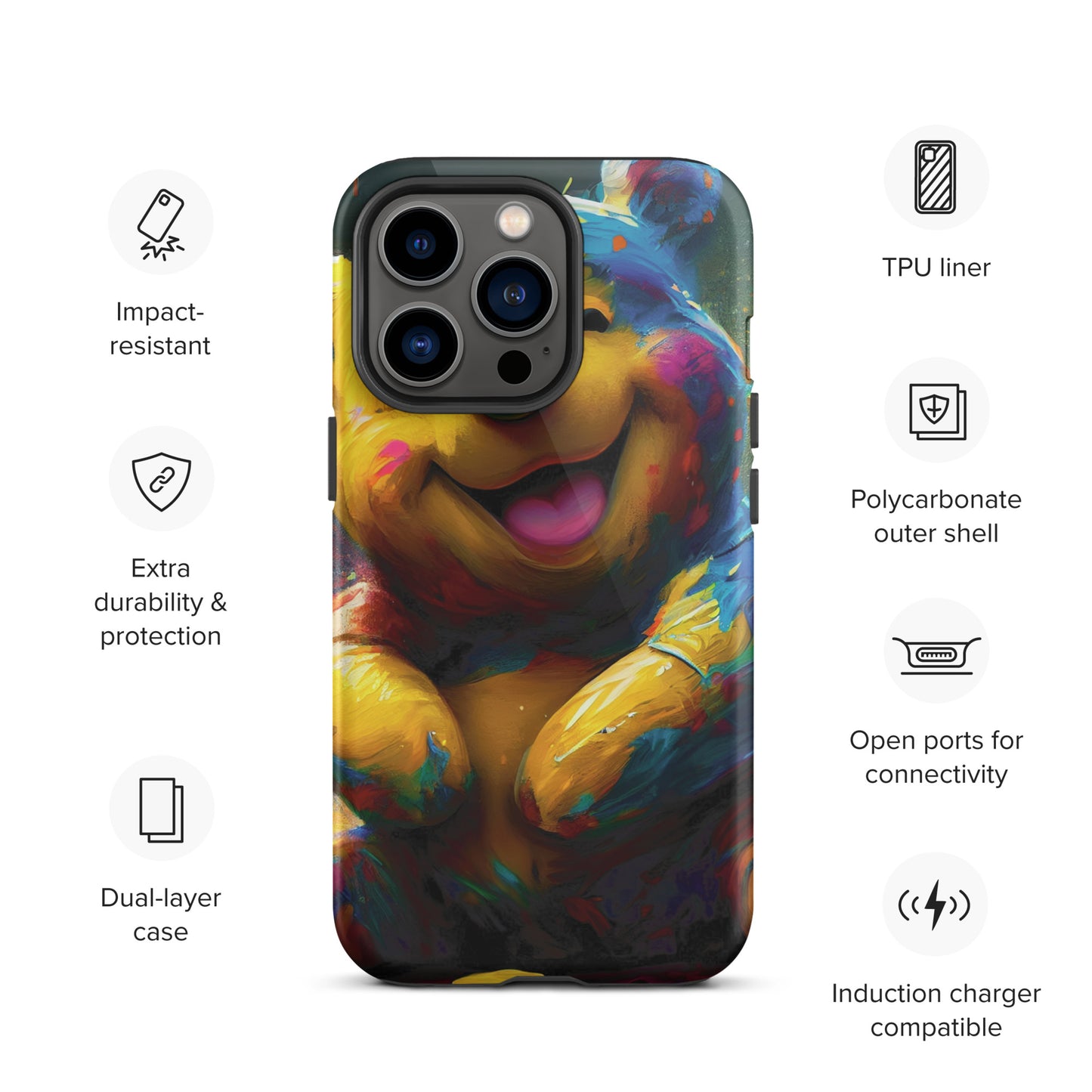 Paint Bear 1.0 Tough iPhone case