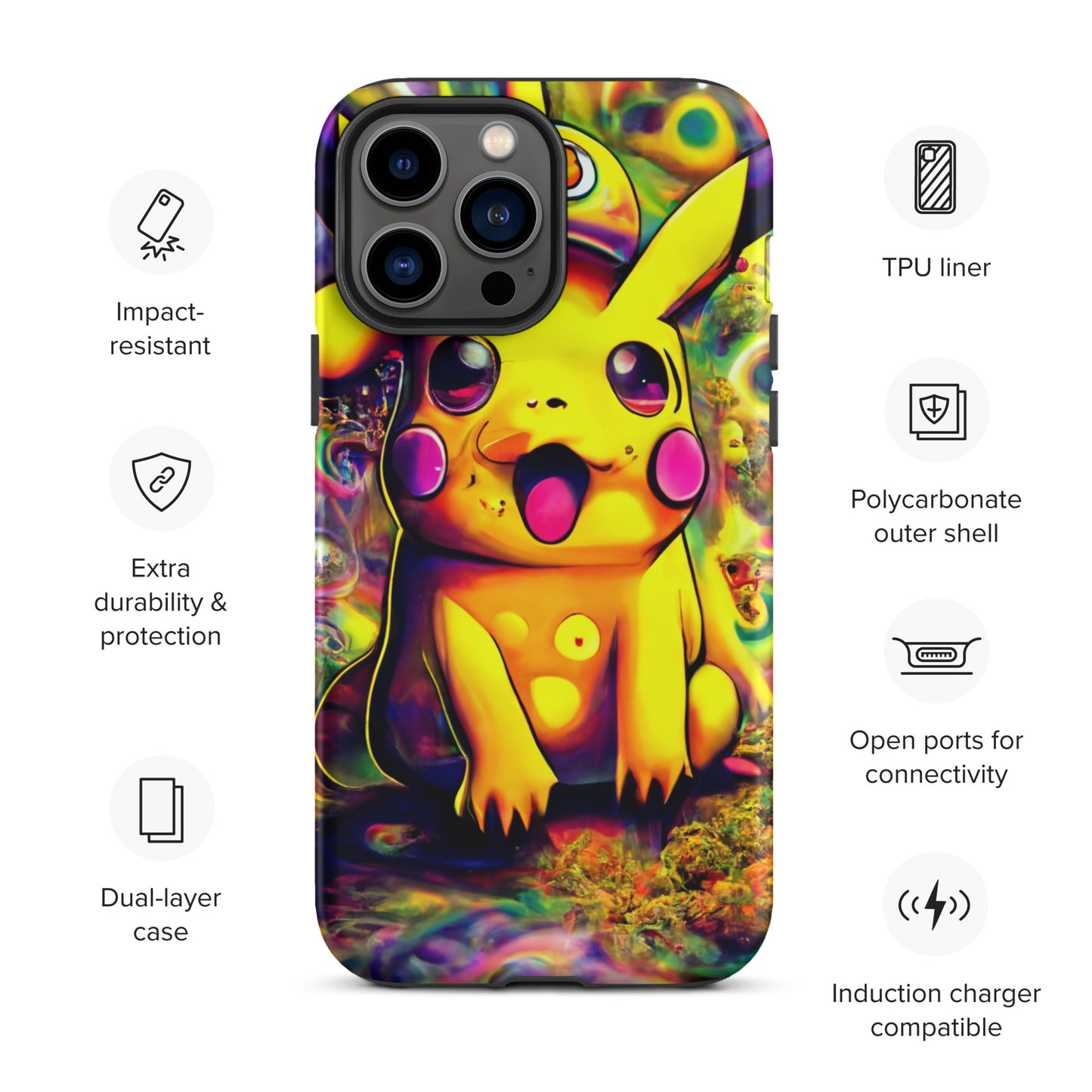 Pikachu Trip 1.0 Tough iPhone case