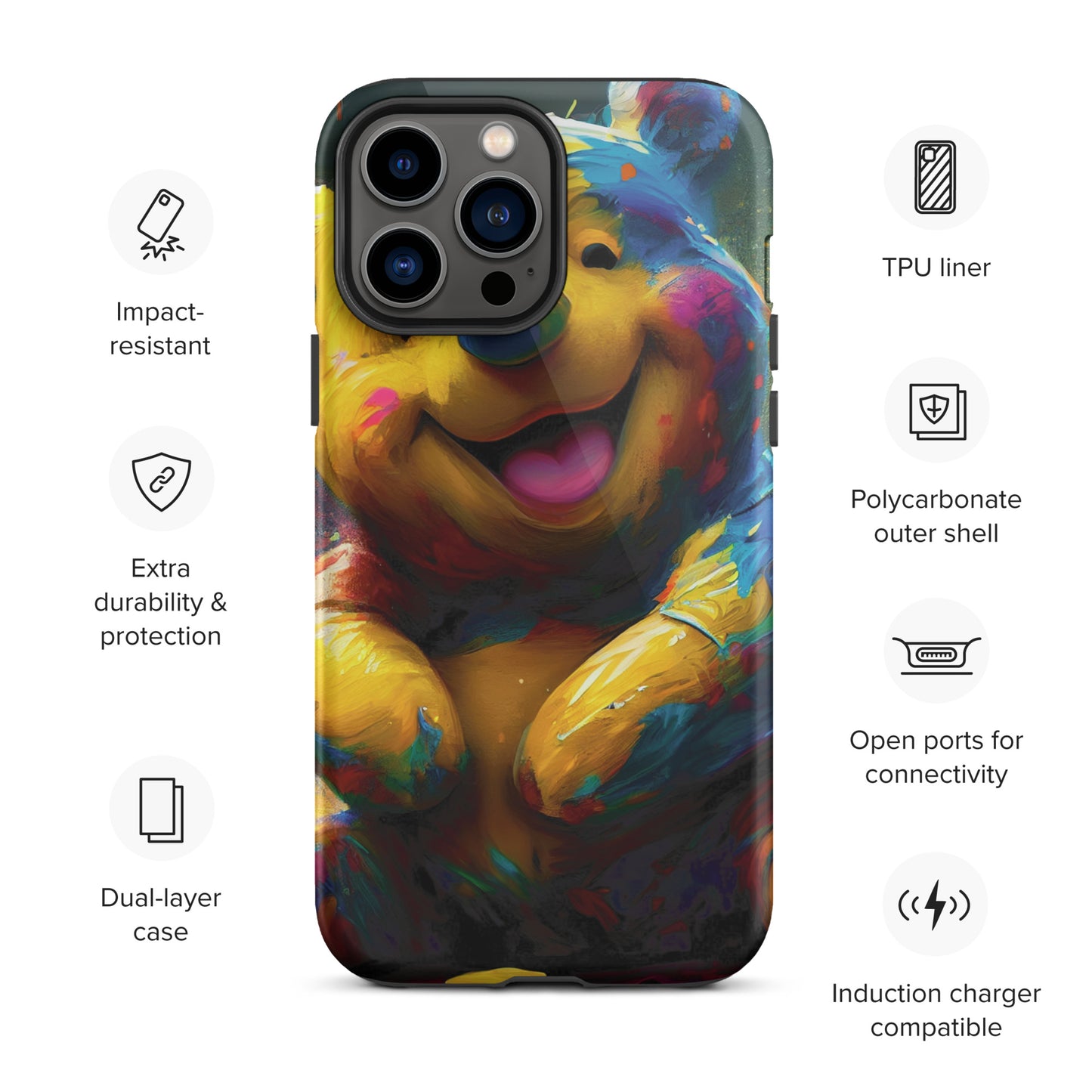 Paint Bear 1.0 Tough iPhone case