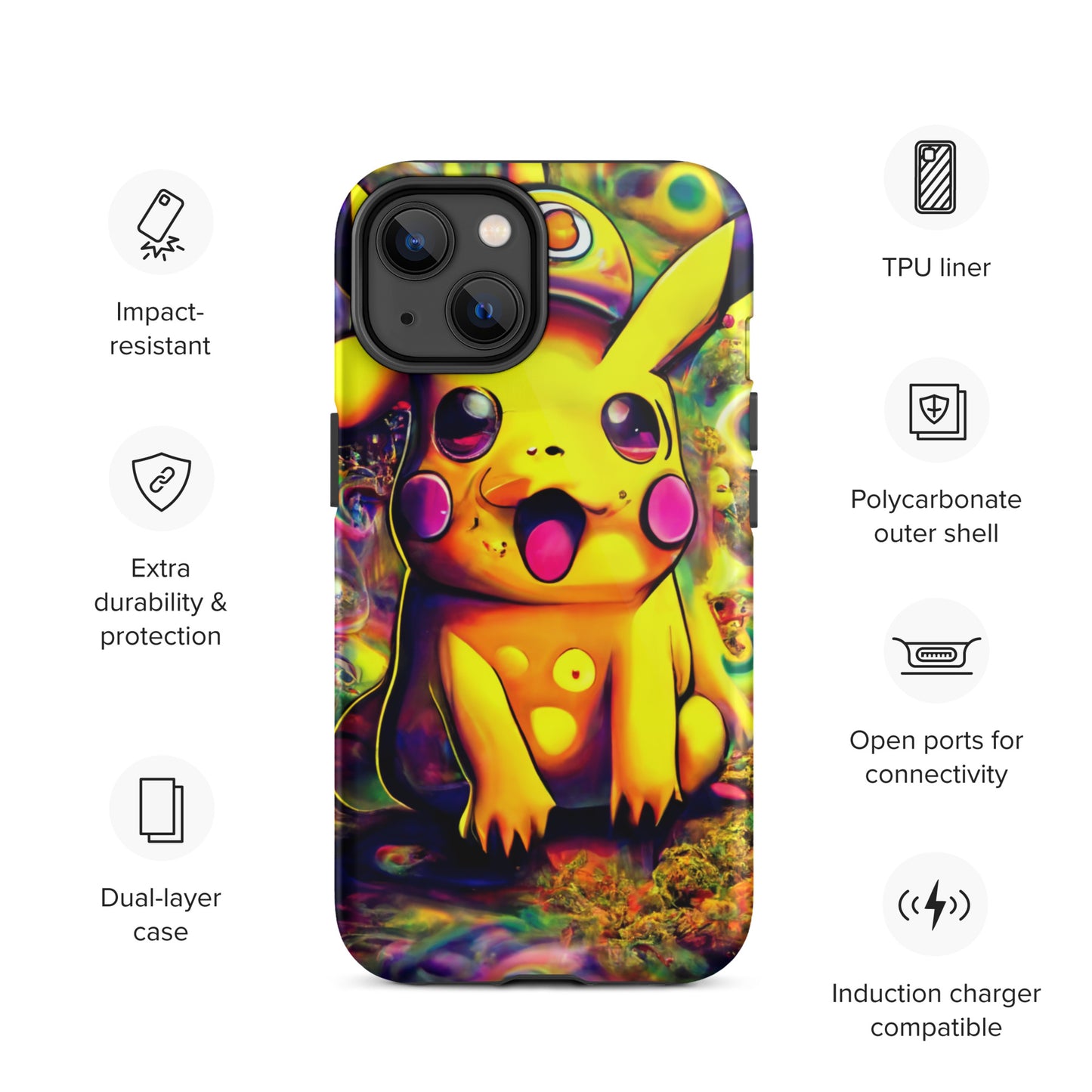 Pikachu Trip 1.0 Tough iPhone case