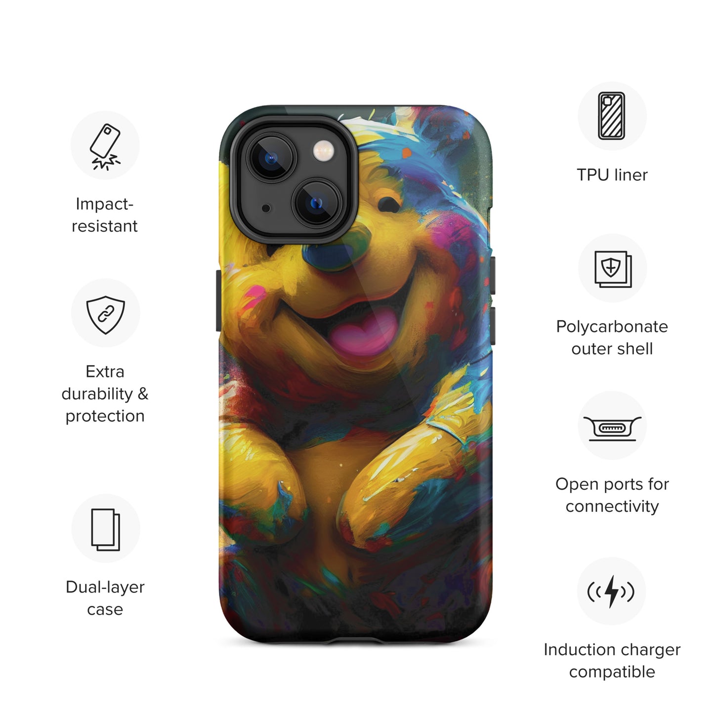 Paint Bear 1.0 Tough iPhone case