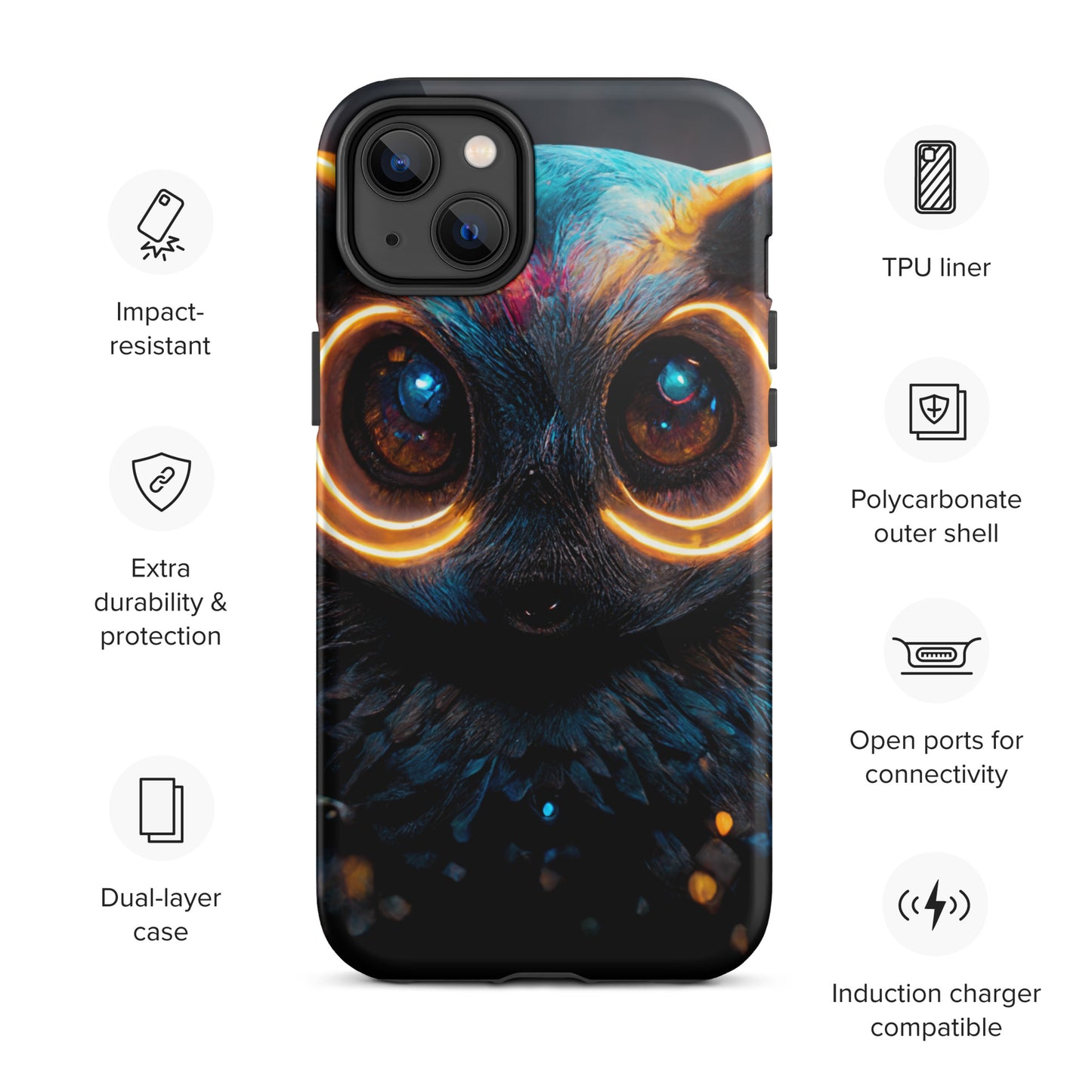 Electro Owl 1.0 Tough iPhone case