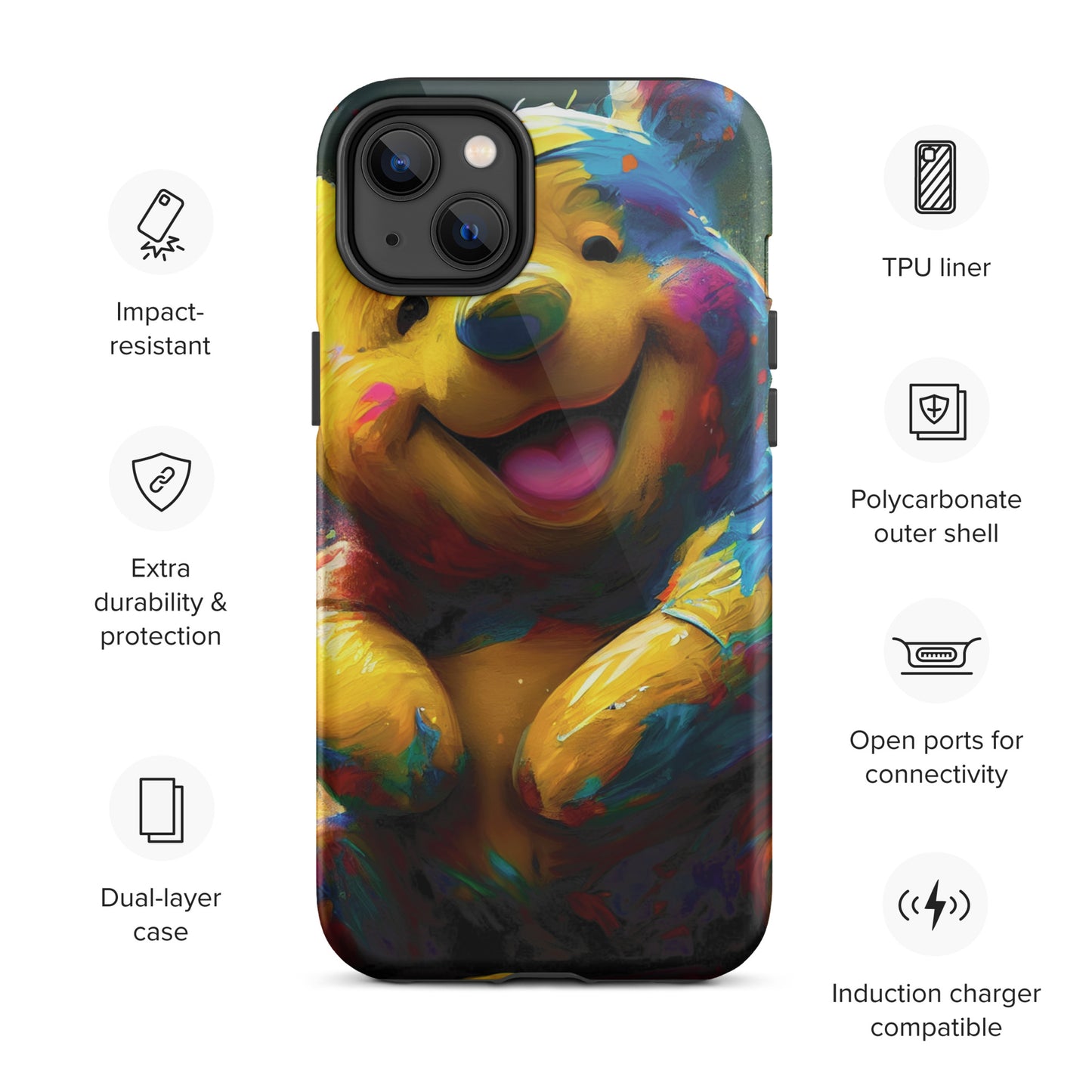 Paint Bear 1.0 Tough iPhone case