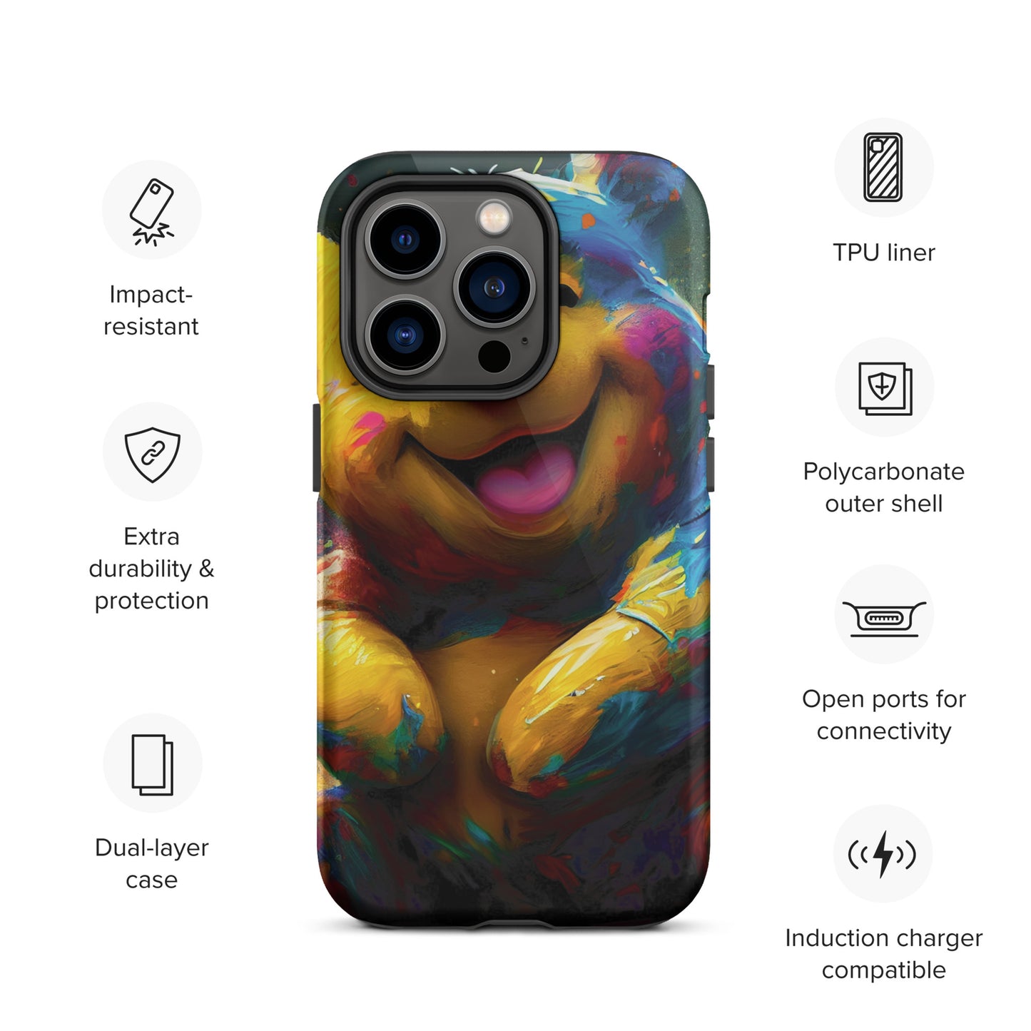 Paint Bear 1.0 Tough iPhone case