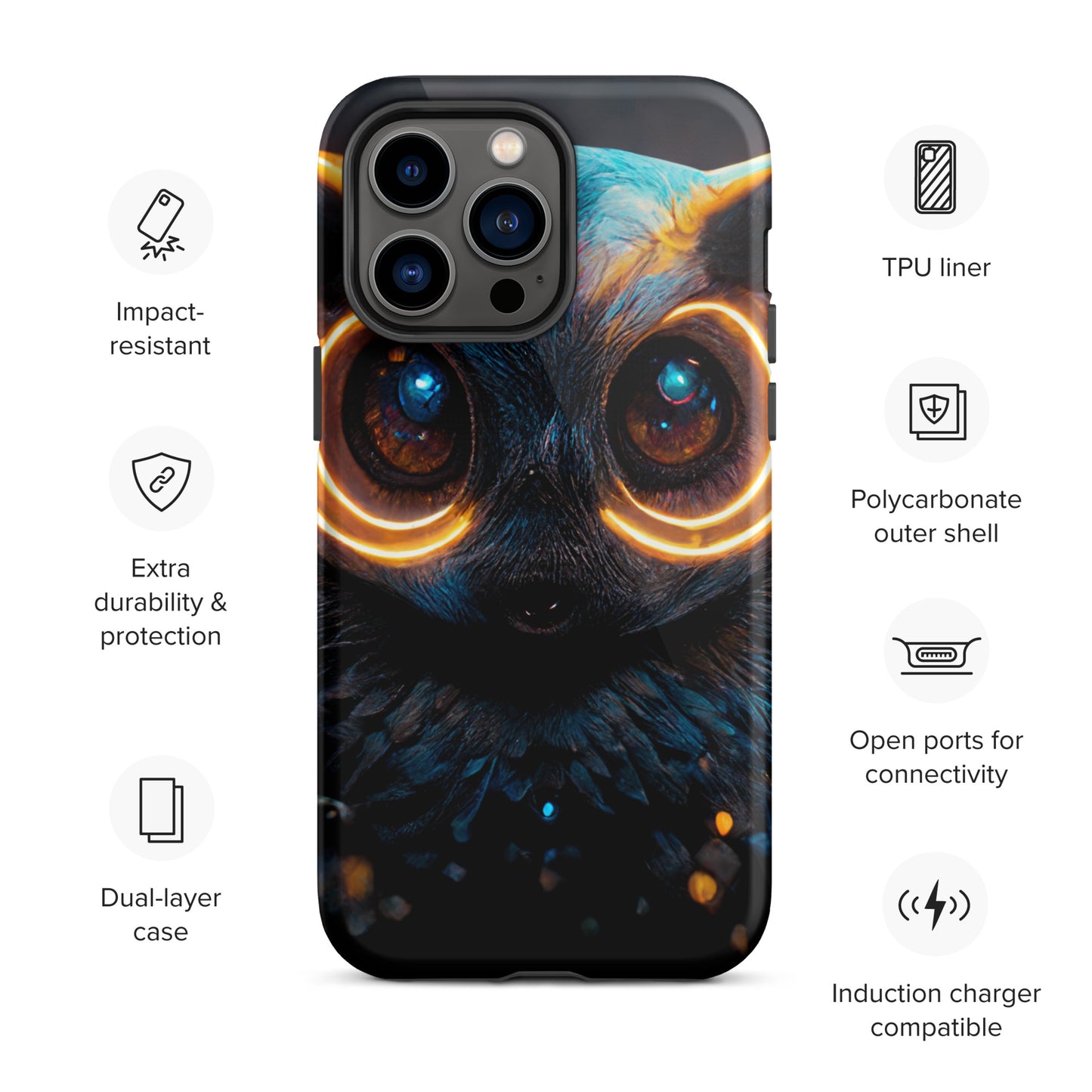 Electro Owl 1.0 Tough iPhone case