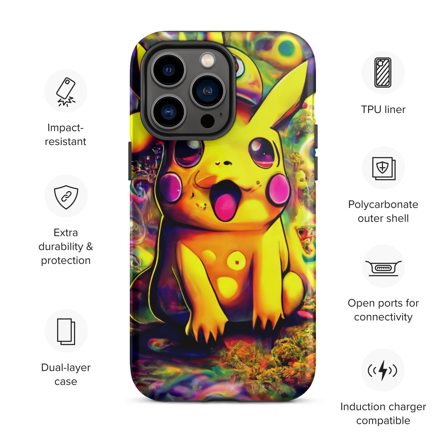 Pikachu Trip 1.0 Tough iPhone case