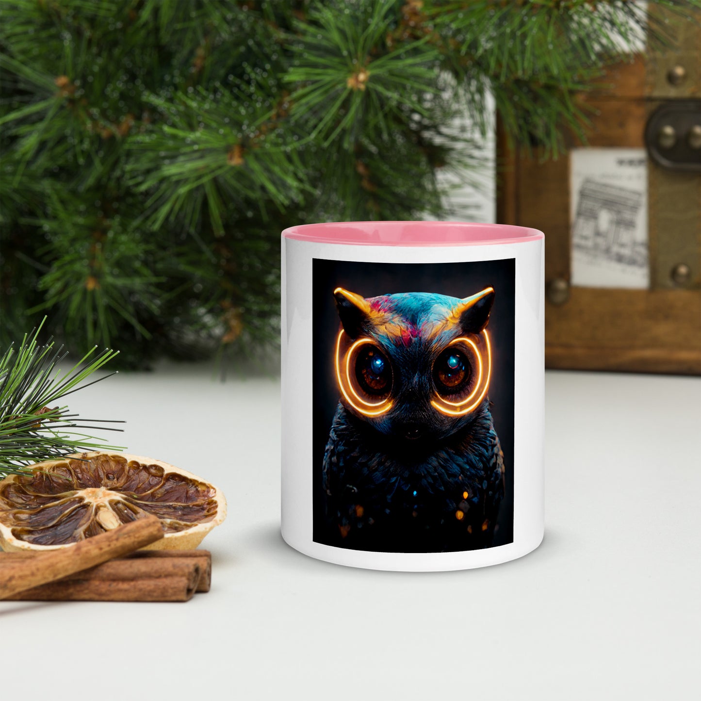 Electro owl Mug with Color Inside
