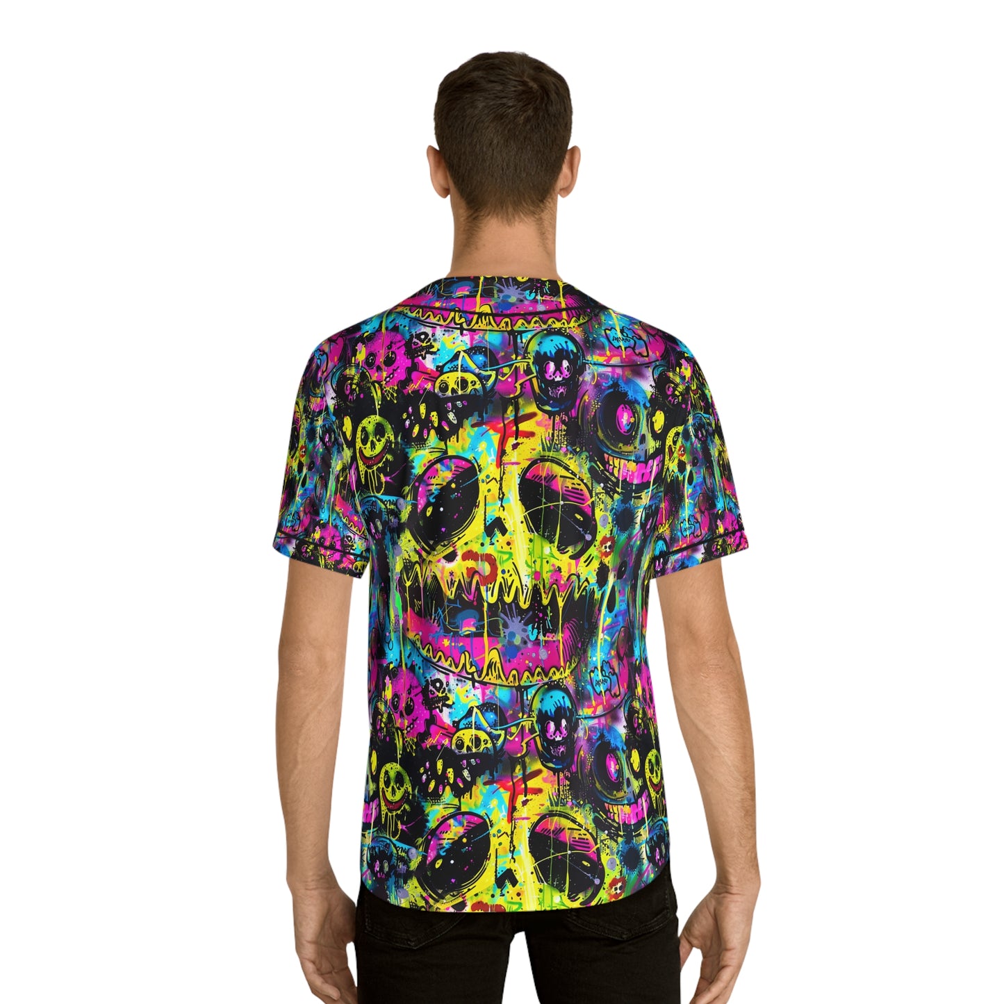 Rave Liquid Face Men's Baseball Jersey