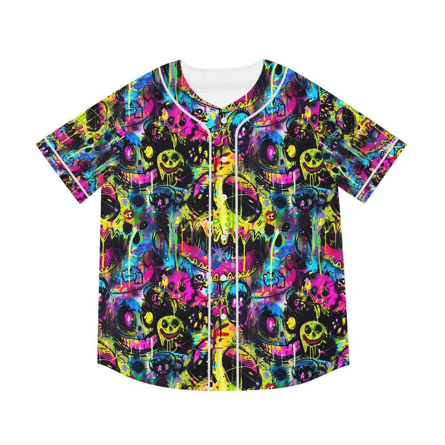 Rave Liquid Face Men's Baseball Jersey