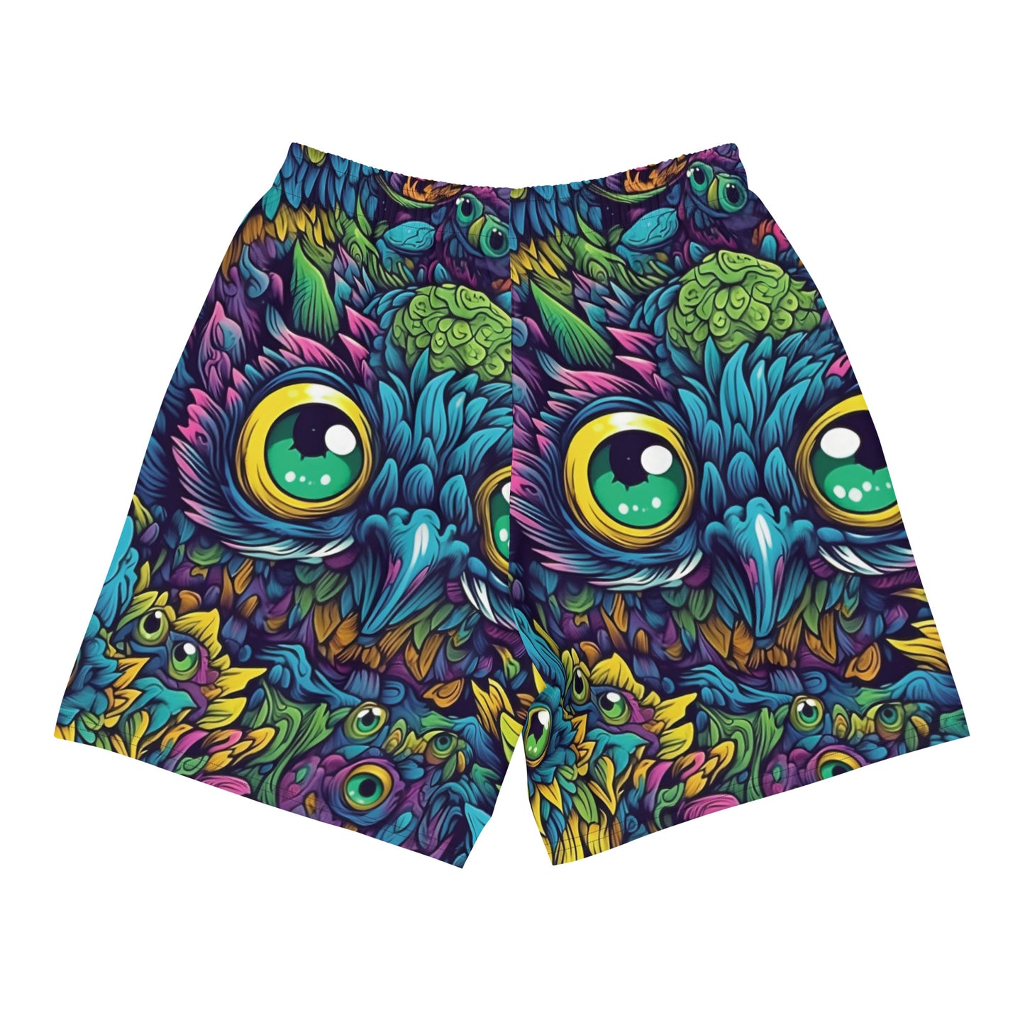 Trippy Owl Men's Recycled Athletic Shorts