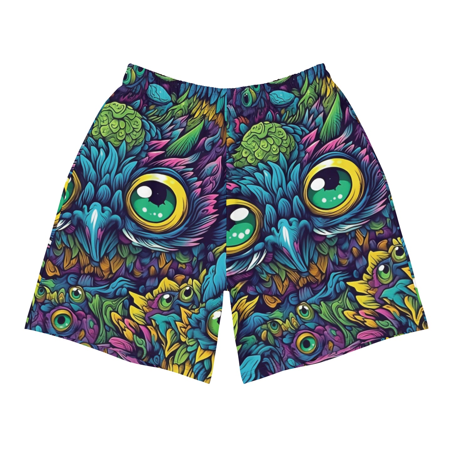 Trippy Owl Men's Recycled Athletic Shorts