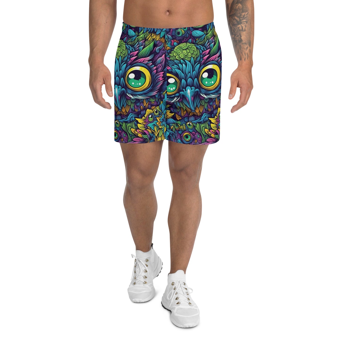 Trippy Owl Men's Recycled Athletic Shorts
