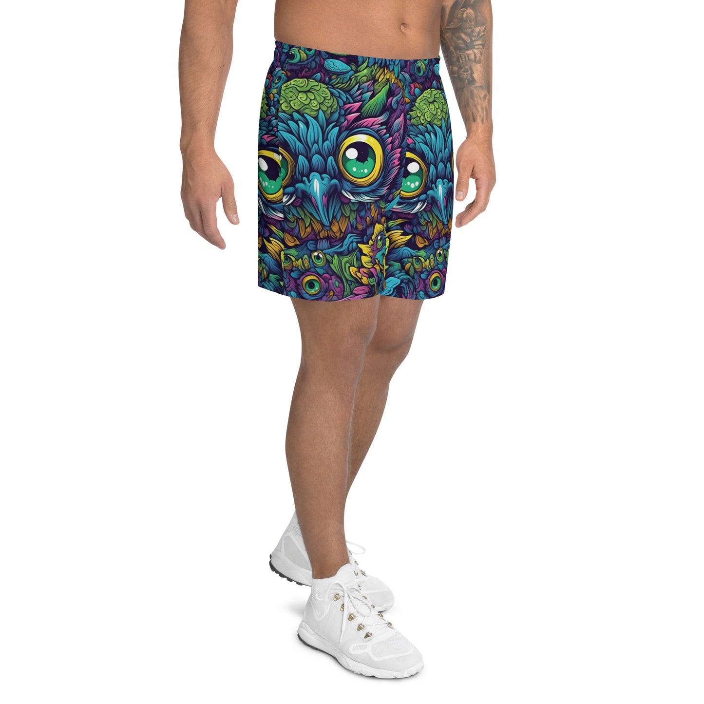 Trippy Owl Men's Recycled Athletic Shorts