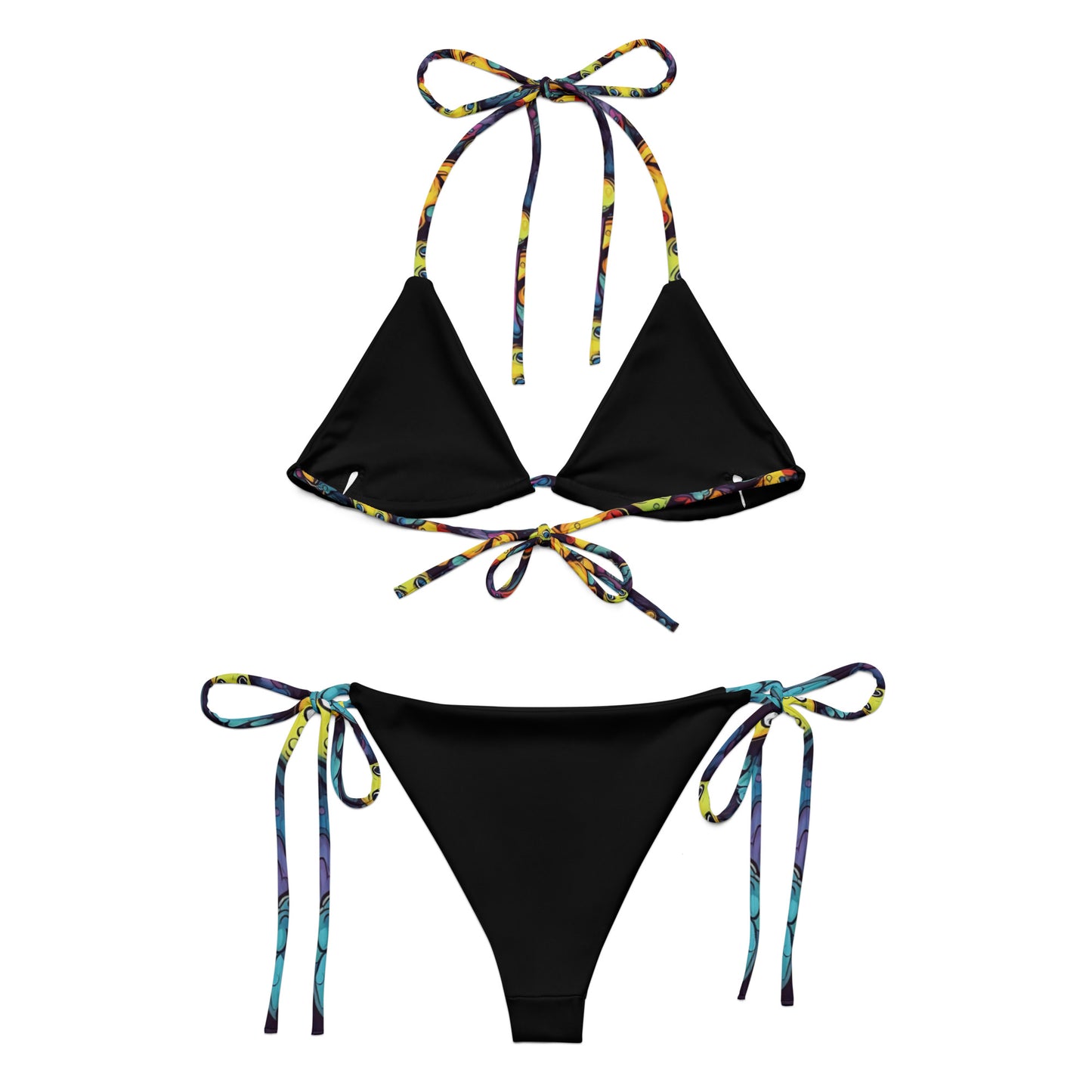 Rubber Ducky Trip All-over print recycled string bikini
