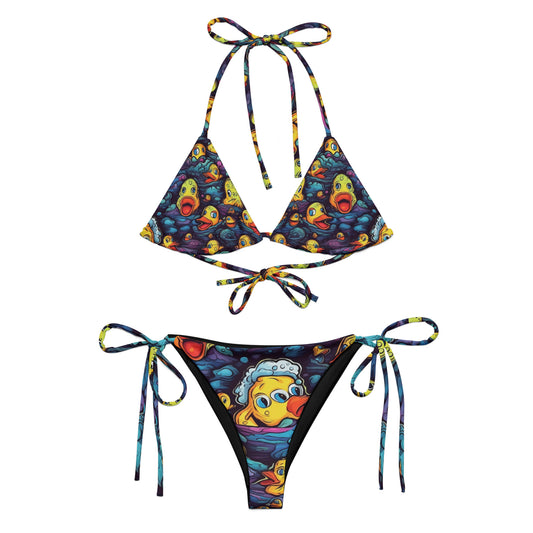Rubber Ducky Trip All-over print recycled string bikini