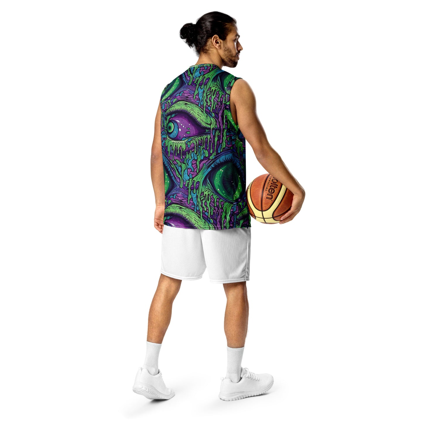Trippy Third Eye Recycled unisex basketball jersey