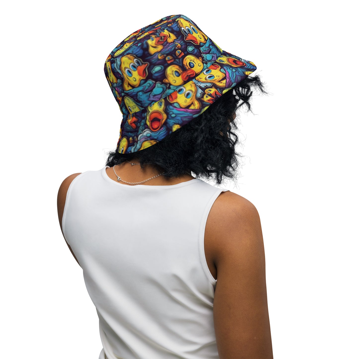 Trippy Rubber Ducky Reversible bucket hat