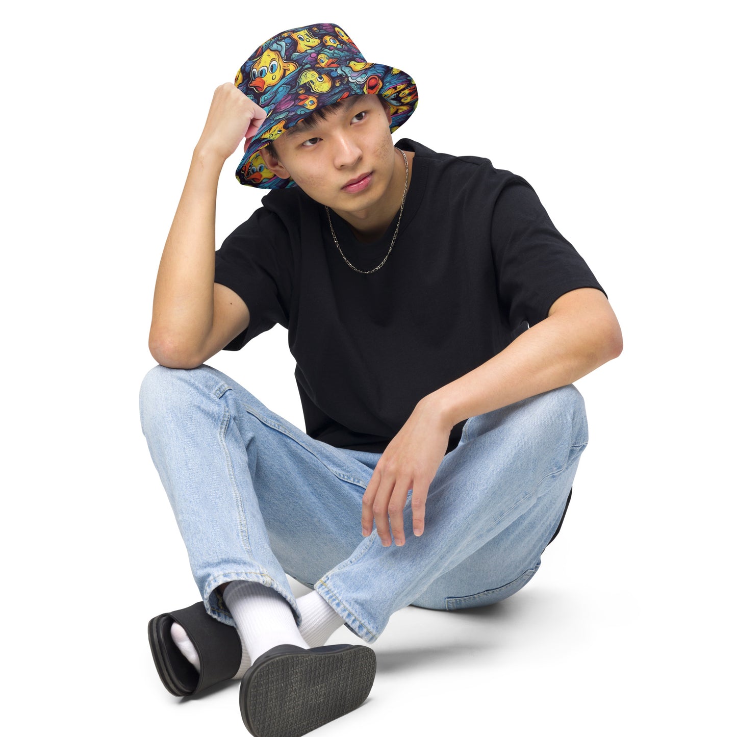 Trippy Rubber Ducky Reversible bucket hat