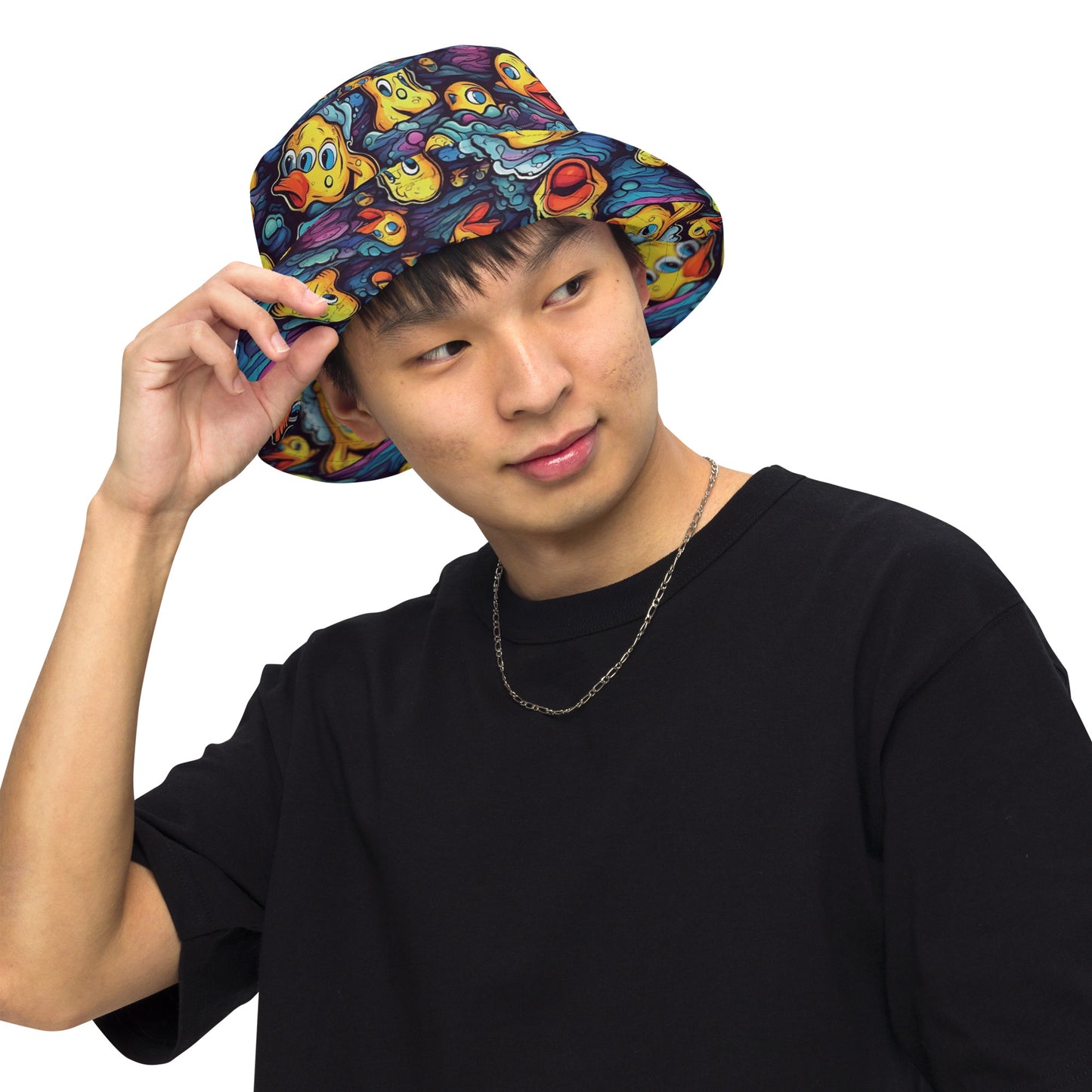 Trippy Rubber Ducky Reversible bucket hat