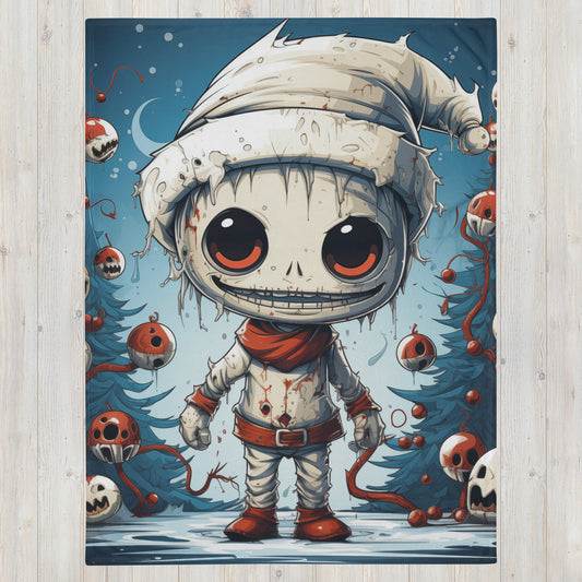 Little Scary Christmas Throw Blanket