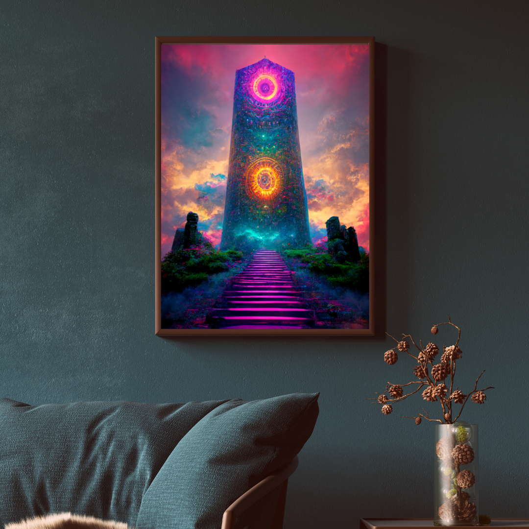 Tower of dreams 1.1 Metal print wall art