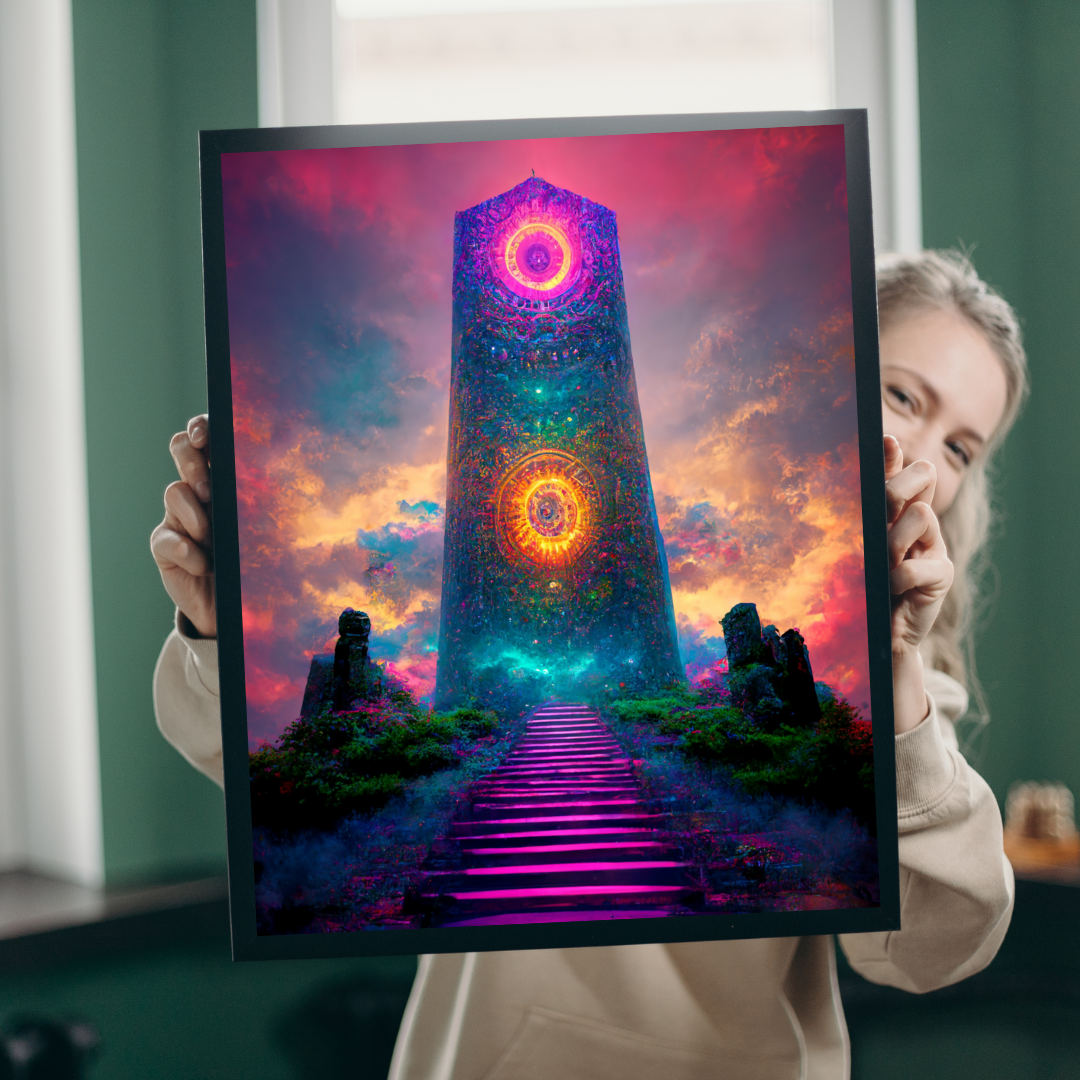 Tower of dreams 1.1 Metal print wall art