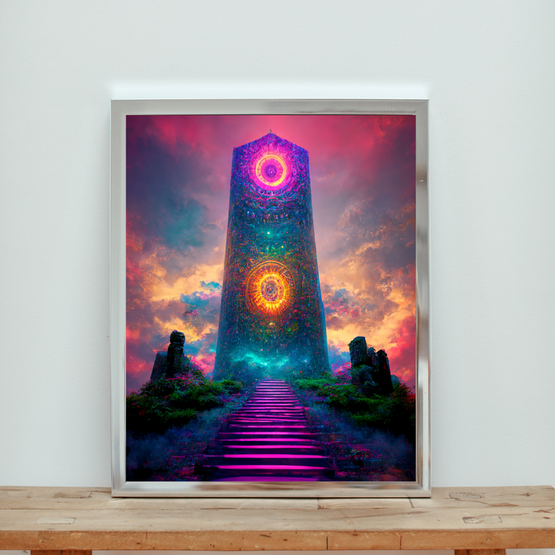 Tower of dreams 1.1 Metal print wall art