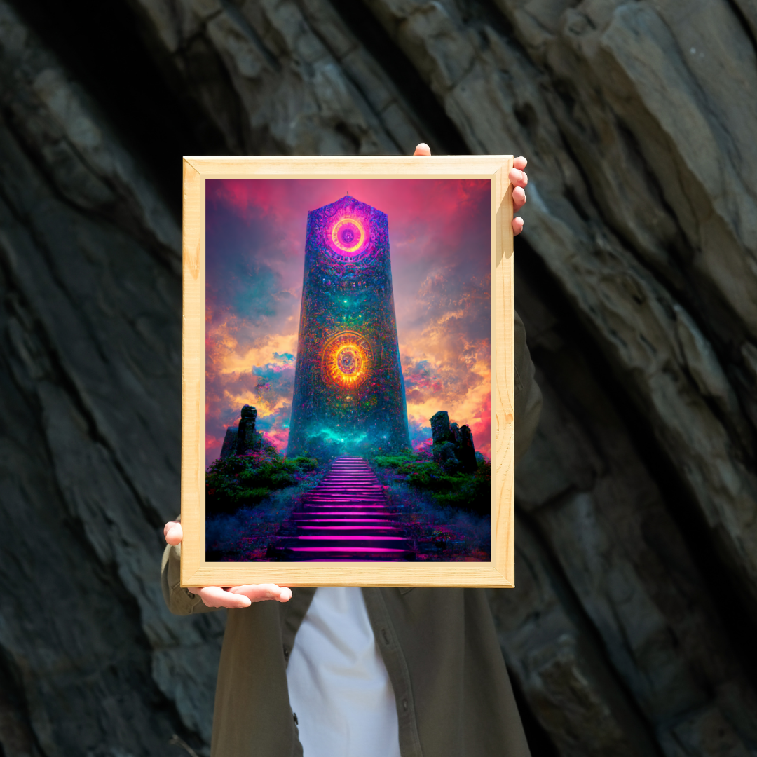 Tower of dreams 1.1 Metal print wall art