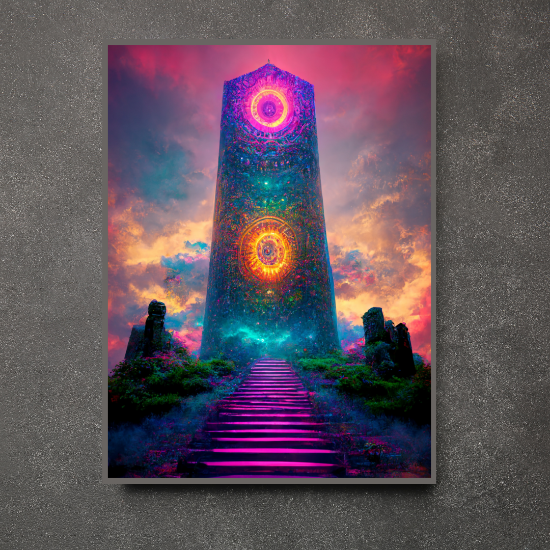 Tower of dreams 1.1 Metal print wall art